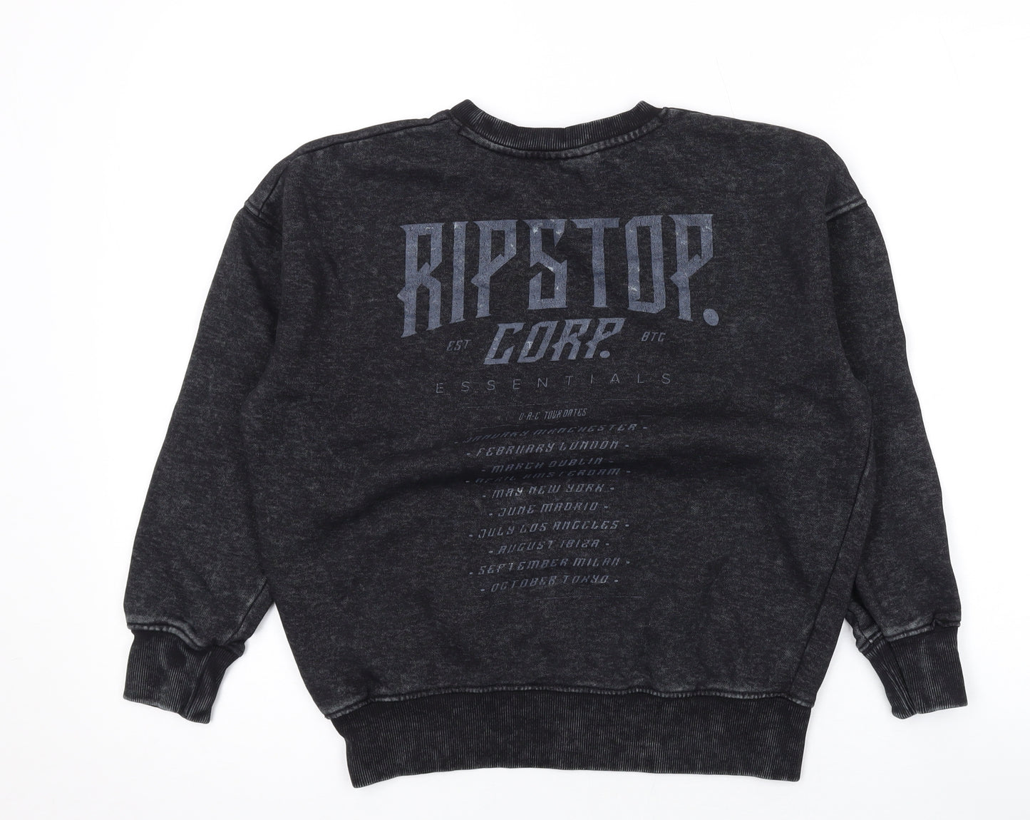Ripstop Womens Grey Cotton Pullover Sweatshirt Size S Pullover