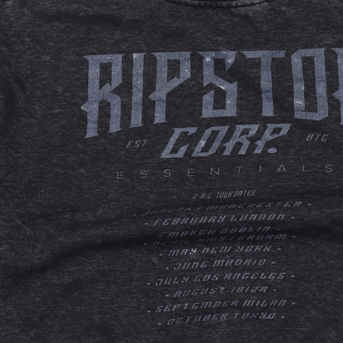 Ripstop Womens Grey Cotton Pullover Sweatshirt Size S Pullover