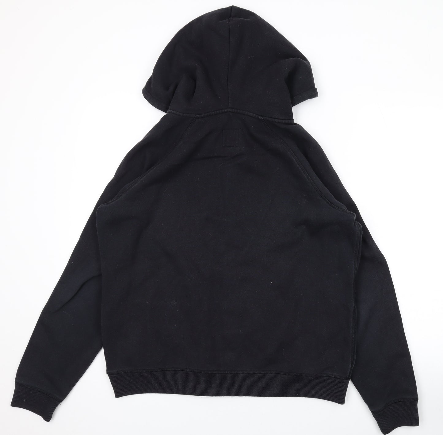 Jack Wills Womens Black Cotton Full Zip Hoodie Size 14 Zip