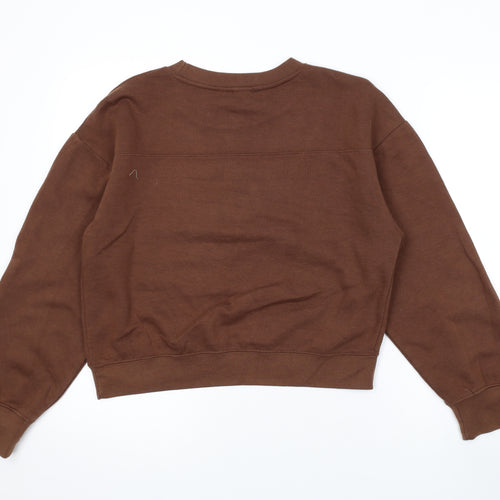 Zara Womens Brown Polyester Pullover Sweatshirt Size S Pullover