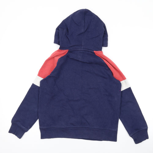 Gap Boys Blue Colourblock Cotton Pullover Hoodie Size M Pullover