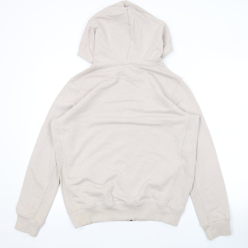 FitFlop Mens Beige Cotton Full Zip Hoodie Size S