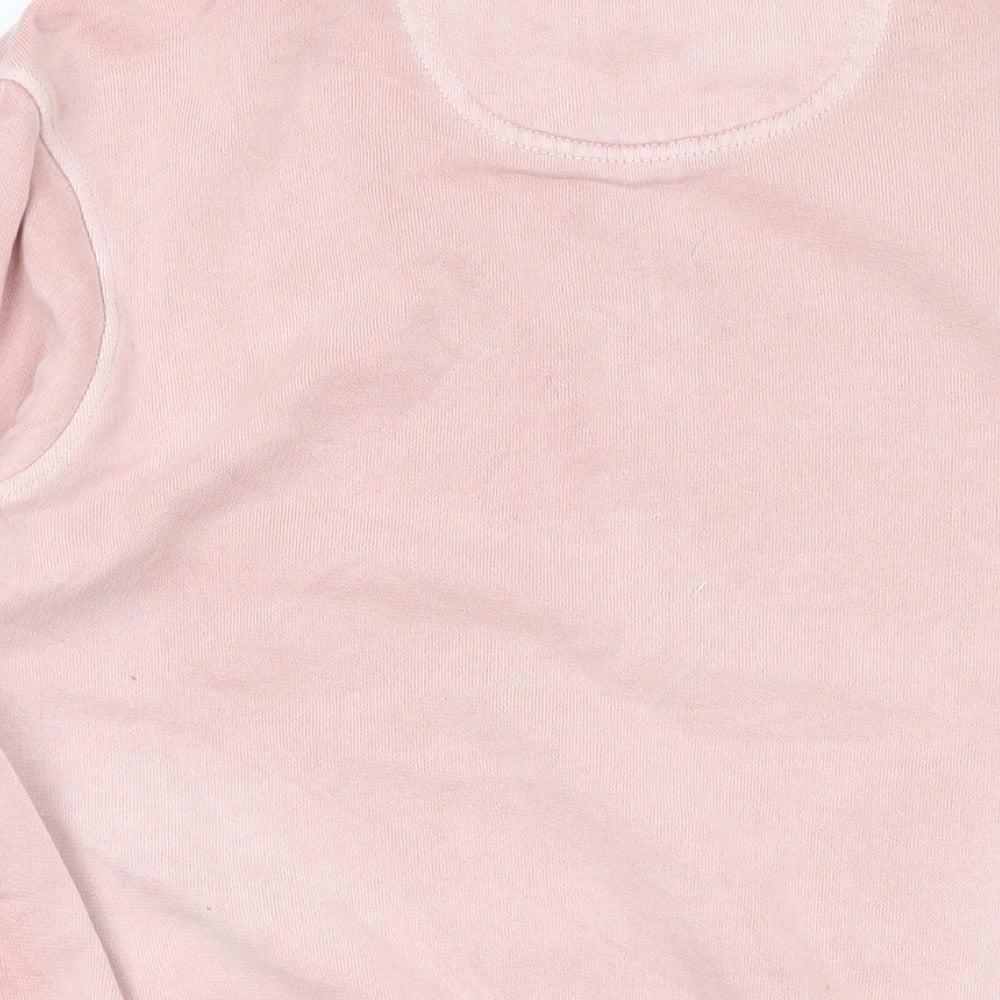 Fat Face Womens Pink Cotton Full Zip Sweatshirt Size 12 Zip