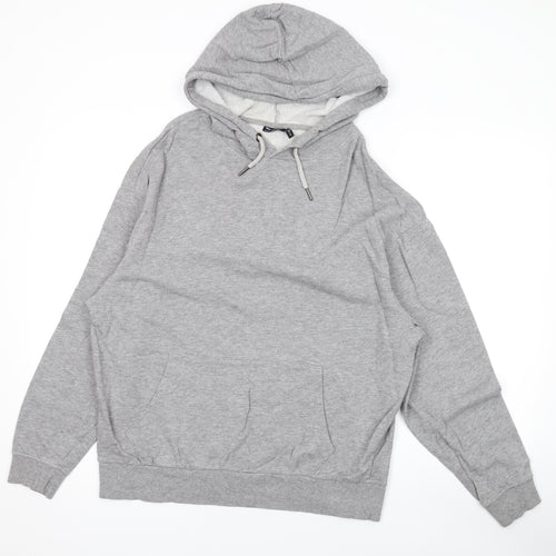 ASOS Womens Grey Cotton Pullover Hoodie Size 6 Pullover