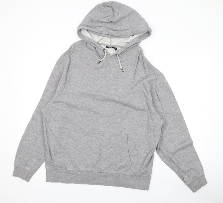 ASOS Womens Grey Cotton Pullover Hoodie Size 6 Pullover