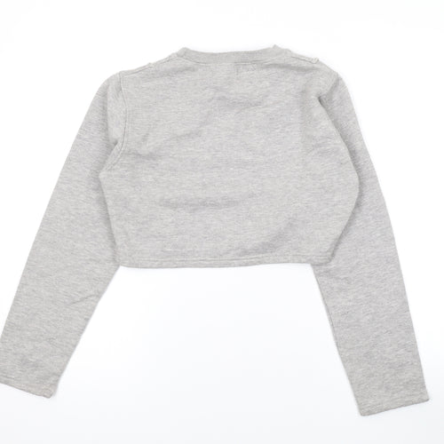 PRETTYLITTLETHING Womens Grey Polyester Pullover Sweatshirt Size XL Pullover
