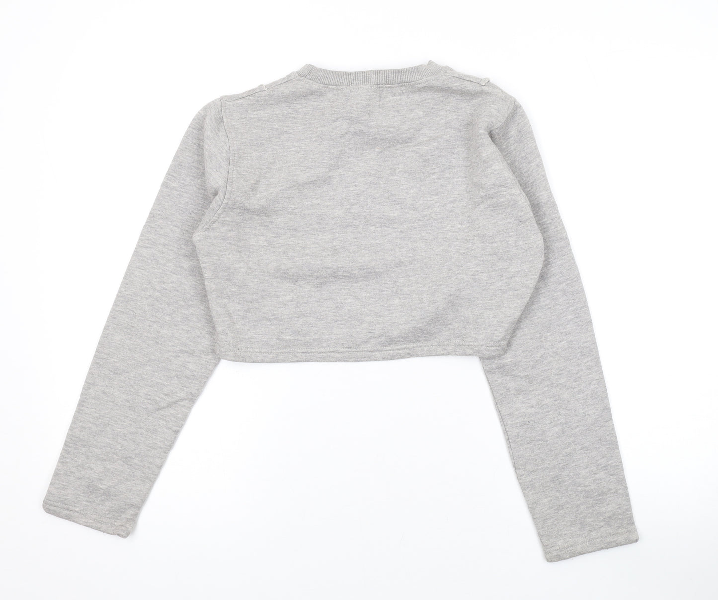 PRETTYLITTLETHING Womens Grey Polyester Pullover Sweatshirt Size XL Pullover