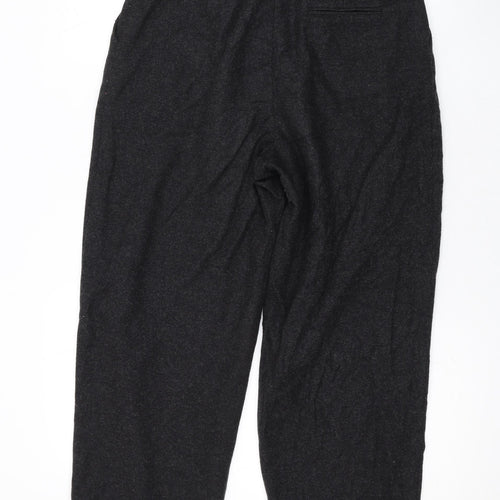 Light Before Dark Mens Grey Wool Trousers Size S L23 in Regular Zip