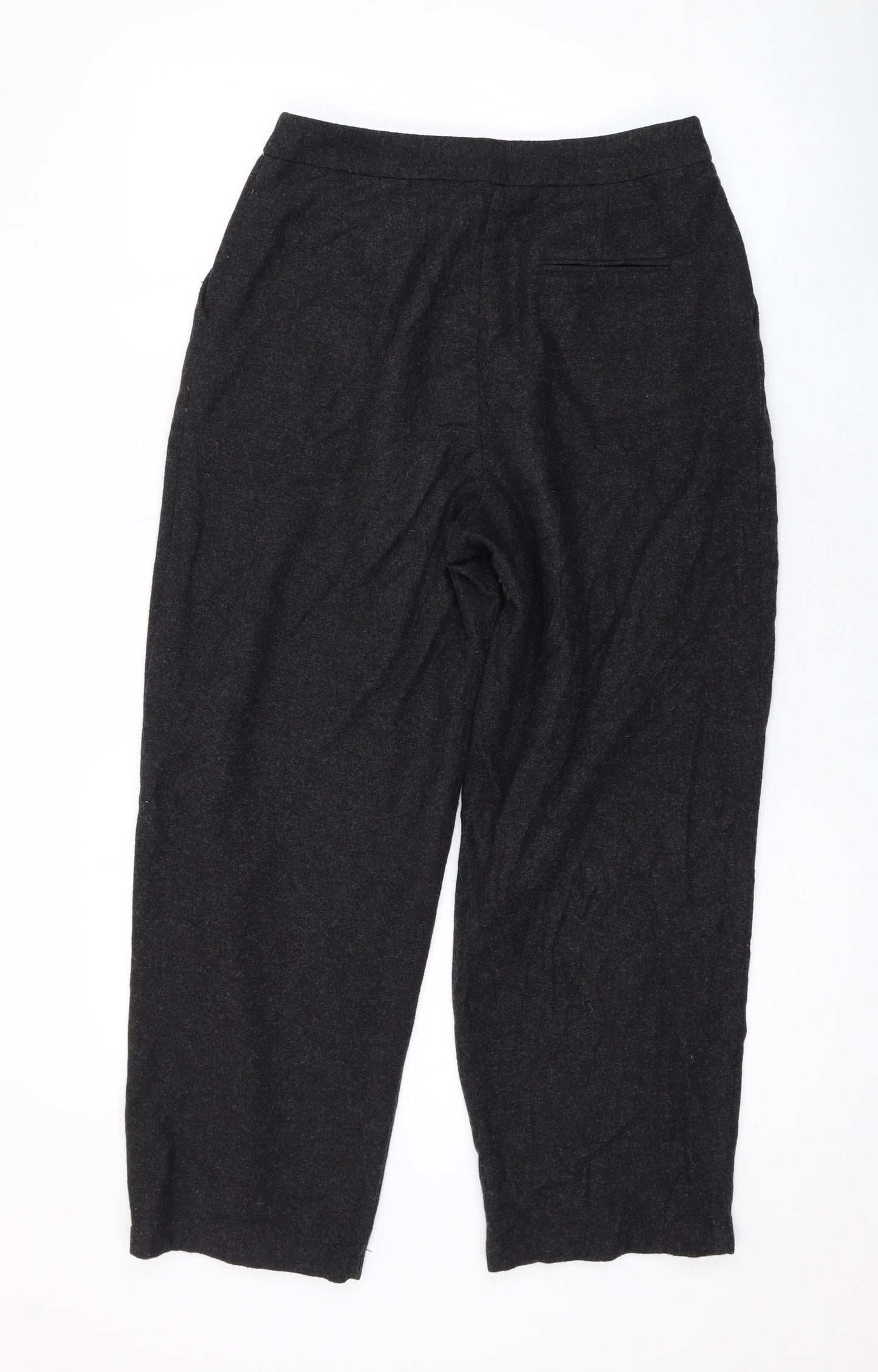 Light Before Dark Mens Grey Wool Trousers Size S L23 in Regular Zip