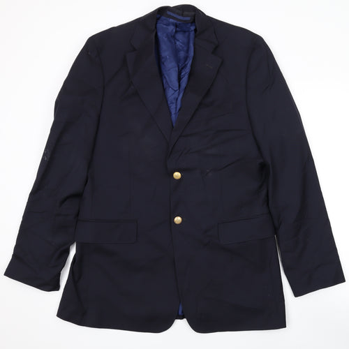 The House of Bruar Mens Black Wool Jacket Suit Jacket Size 40 Regular
