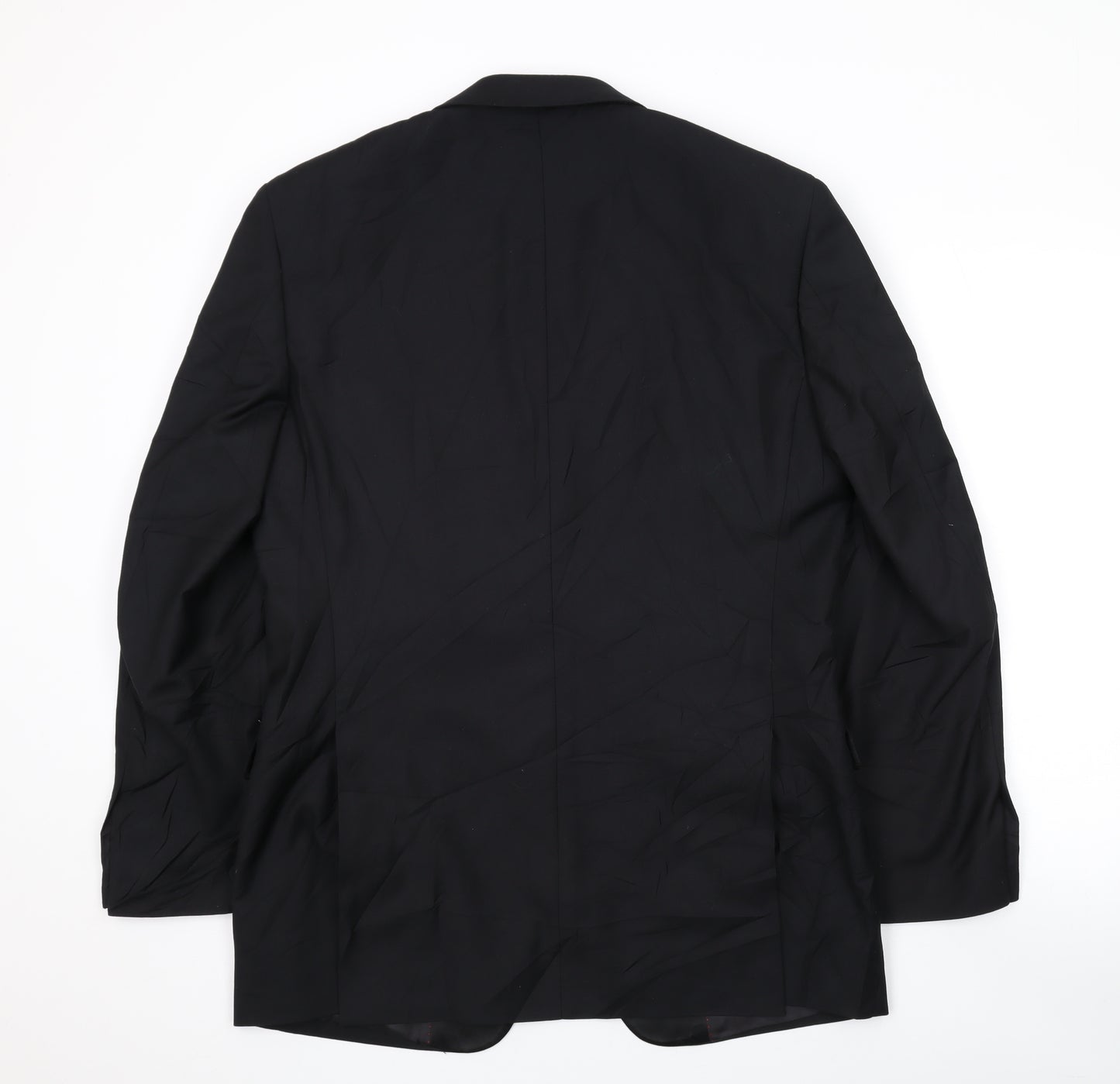 1860 Menswear Mens Black Polyester Jacket Suit Jacket Size 38 Regular