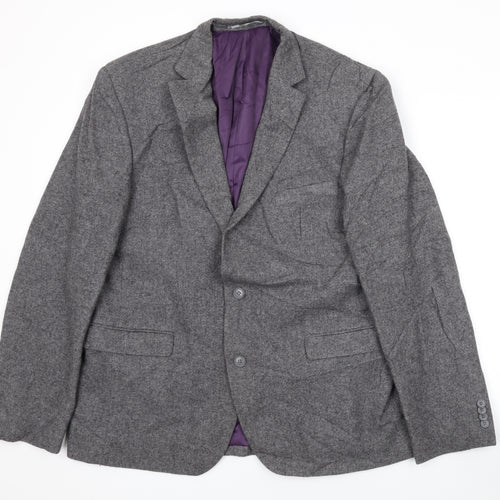 Paul Costelloe Mens Grey Wool Jacket Suit Jacket Size 42 Regular