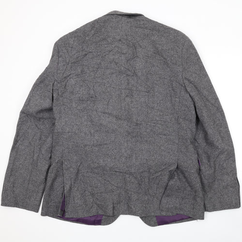 Paul Costelloe Mens Grey Wool Jacket Suit Jacket Size 42 Regular