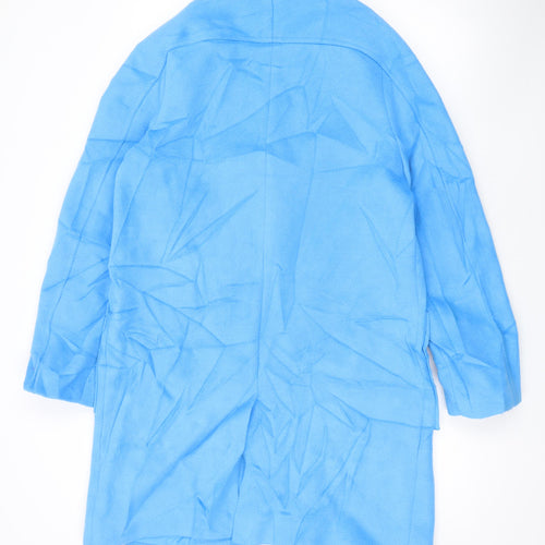 Marks and Spencer Womens Blue Overcoat Coat Size 10 Button