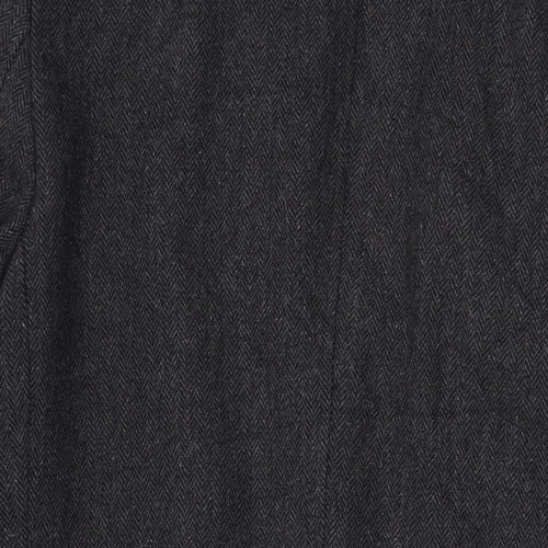 Ventuno Mens Grey Herringbone Overcoat Coat Size 44 Button
