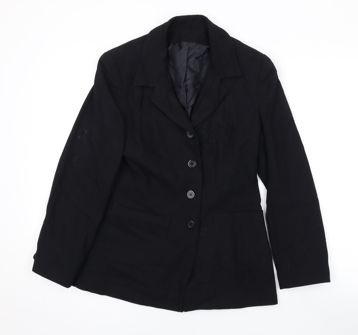 Anne Brooks Womens Black Jacket Blazer Size 6 Button