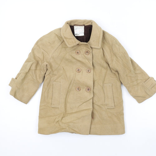 Marks and Spencer Boys Beige Overcoat Coat Size 2 Years Buckle