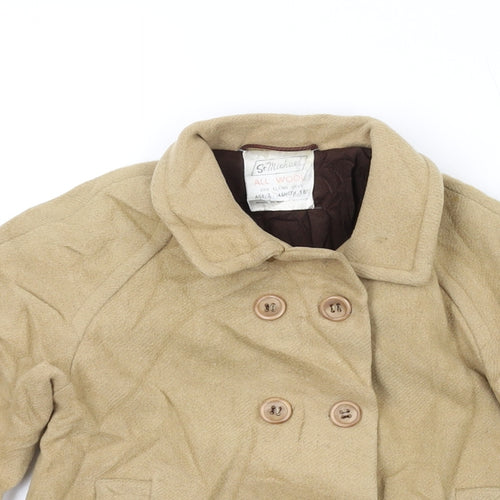 Marks and Spencer Boys Beige Overcoat Coat Size 2 Years Buckle