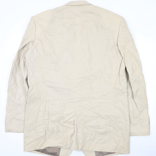 Butler and Webb Mens Beige Linen Jacket Suit Jacket Size 42 Regular