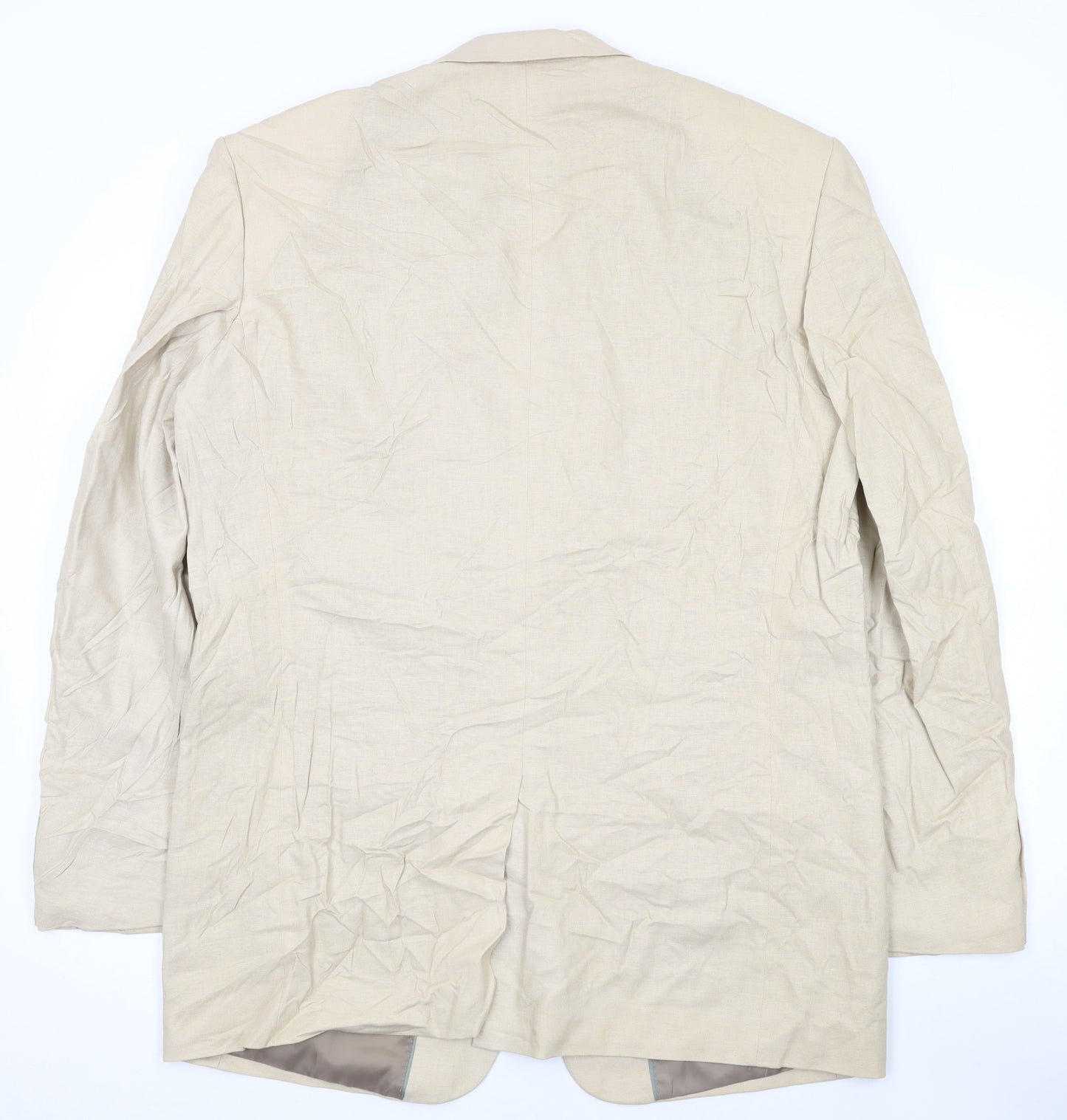 Butler and Webb Mens Beige Linen Jacket Suit Jacket Size 42 Regular