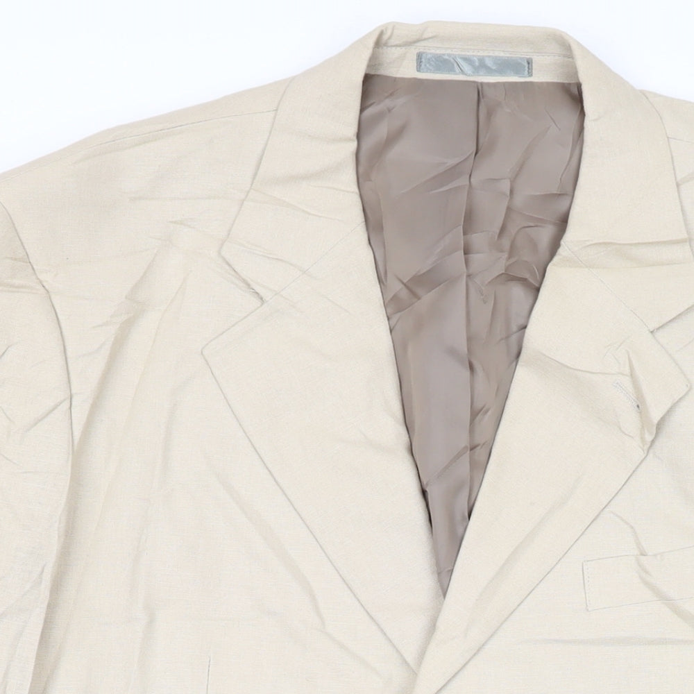 Butler and Webb Mens Beige Linen Jacket Suit Jacket Size 42 Regular