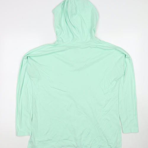 Isaac Mizrahi Womens Blue Cotton Pullover Hoodie Size XL Pullover