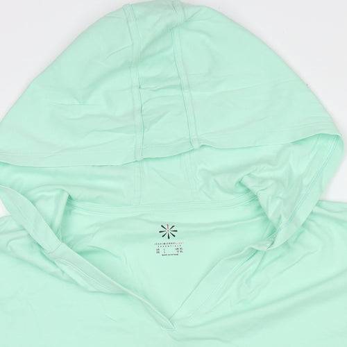 Isaac Mizrahi Womens Blue Cotton Pullover Hoodie Size XL Pullover