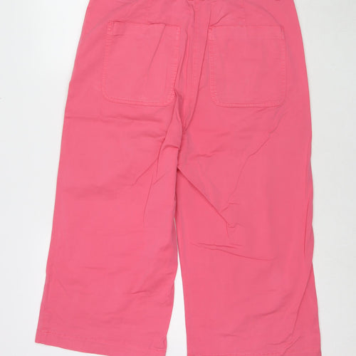 Joules Womens Pink Cotton Trousers Size 14 L20 in Regular Zip
