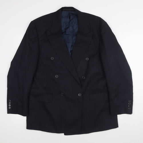 Wellington Mens Black Polyester Jacket Blazer Size 42 Regular