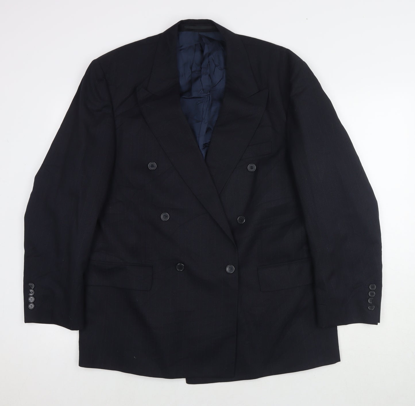 Wellington Mens Black Polyester Jacket Blazer Size 42 Regular