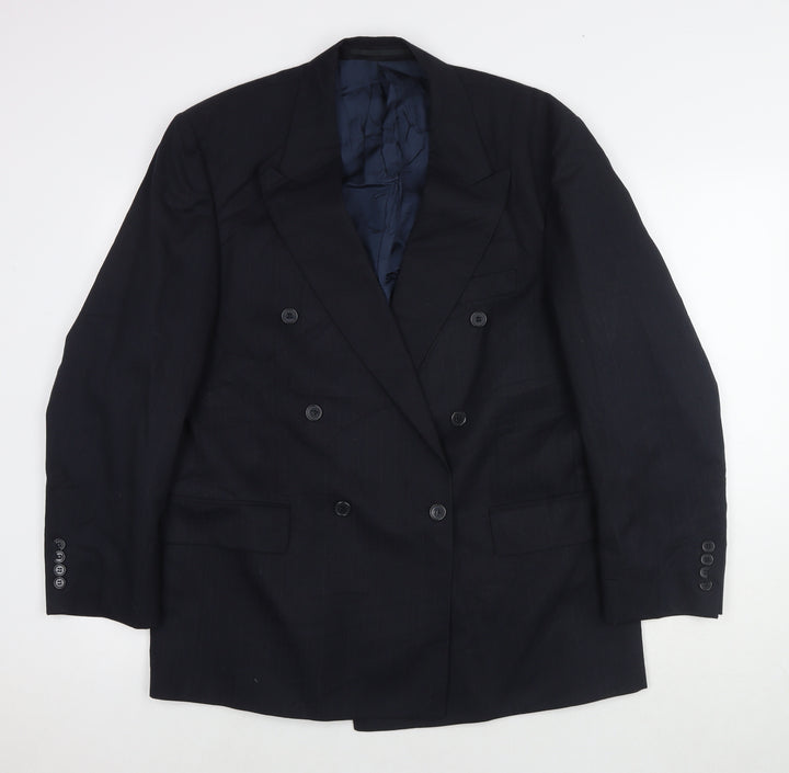 Wellington Mens Black Polyester Jacket Blazer Size 42 Regular