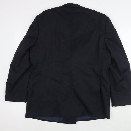 Wellington Mens Black Polyester Jacket Blazer Size 42 Regular