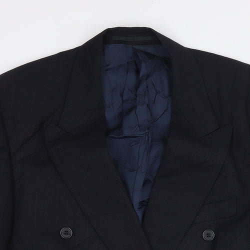 Wellington Mens Black Polyester Jacket Blazer Size 42 Regular