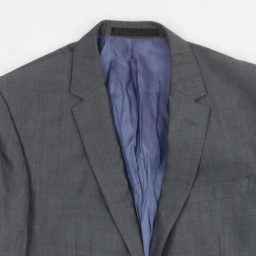 Marks and Spencer Mens Grey Wool Jacket Blazer Size 40 Regular