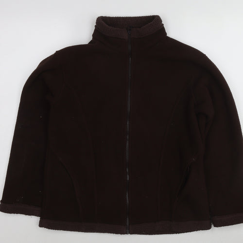 Marks and Spencer Womens Brown Jacket Size 14 Zip