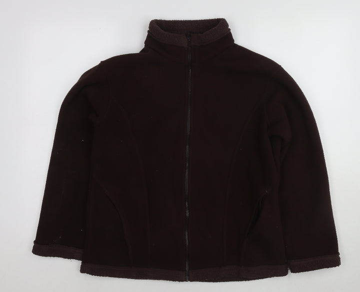 Marks and Spencer Womens Brown Jacket Size 14 Zip