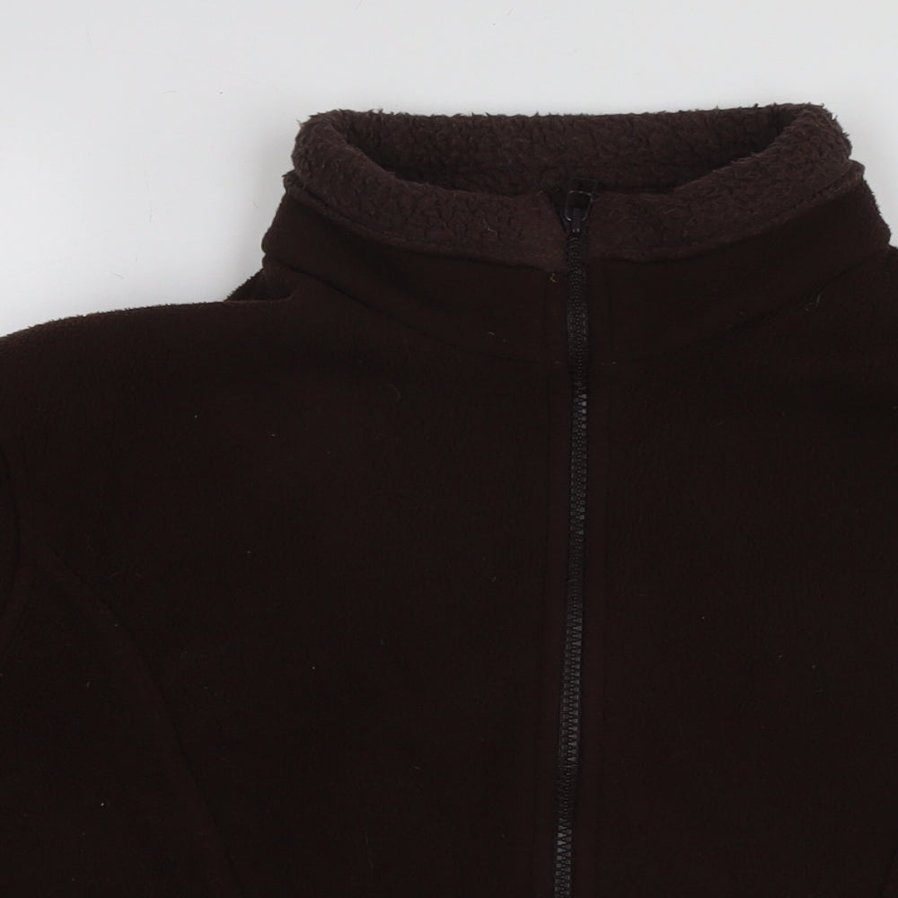 Marks and Spencer Womens Brown Jacket Size 14 Zip