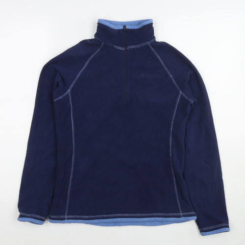 Warehouse Womens Blue Polyester Pullover Sweatshirt Size 8 Zip
