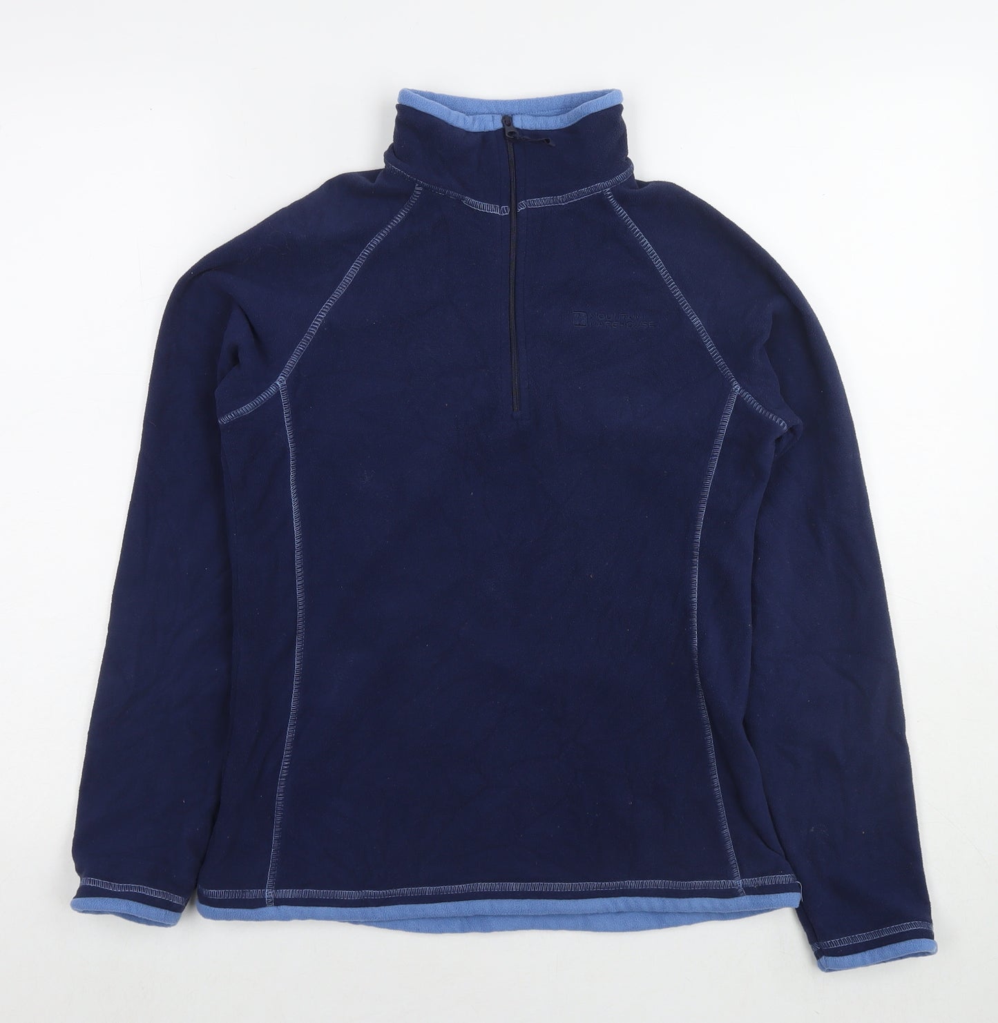 Warehouse Womens Blue Polyester Pullover Sweatshirt Size 8 Zip