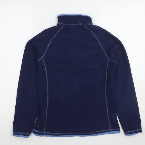 Warehouse Womens Blue Polyester Pullover Sweatshirt Size 8 Zip
