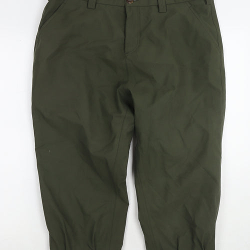 Schoffel Mens Green Polyester Cargo Shorts Size 38 in Regular Zip