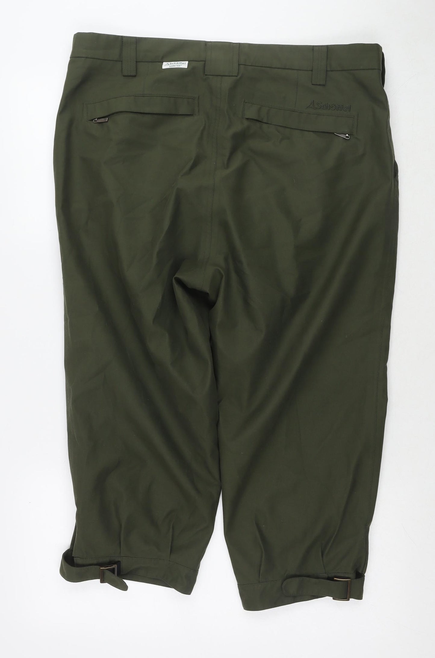 Schoffel Mens Green Polyester Cargo Shorts Size 38 in Regular Zip