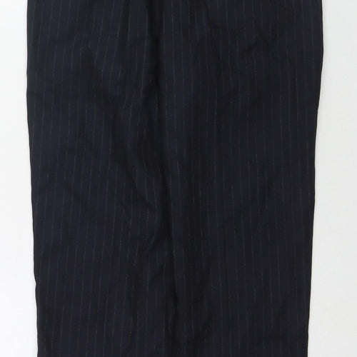 Zara Womens Blue Polyester Trousers Size S L26 in Regular Zip