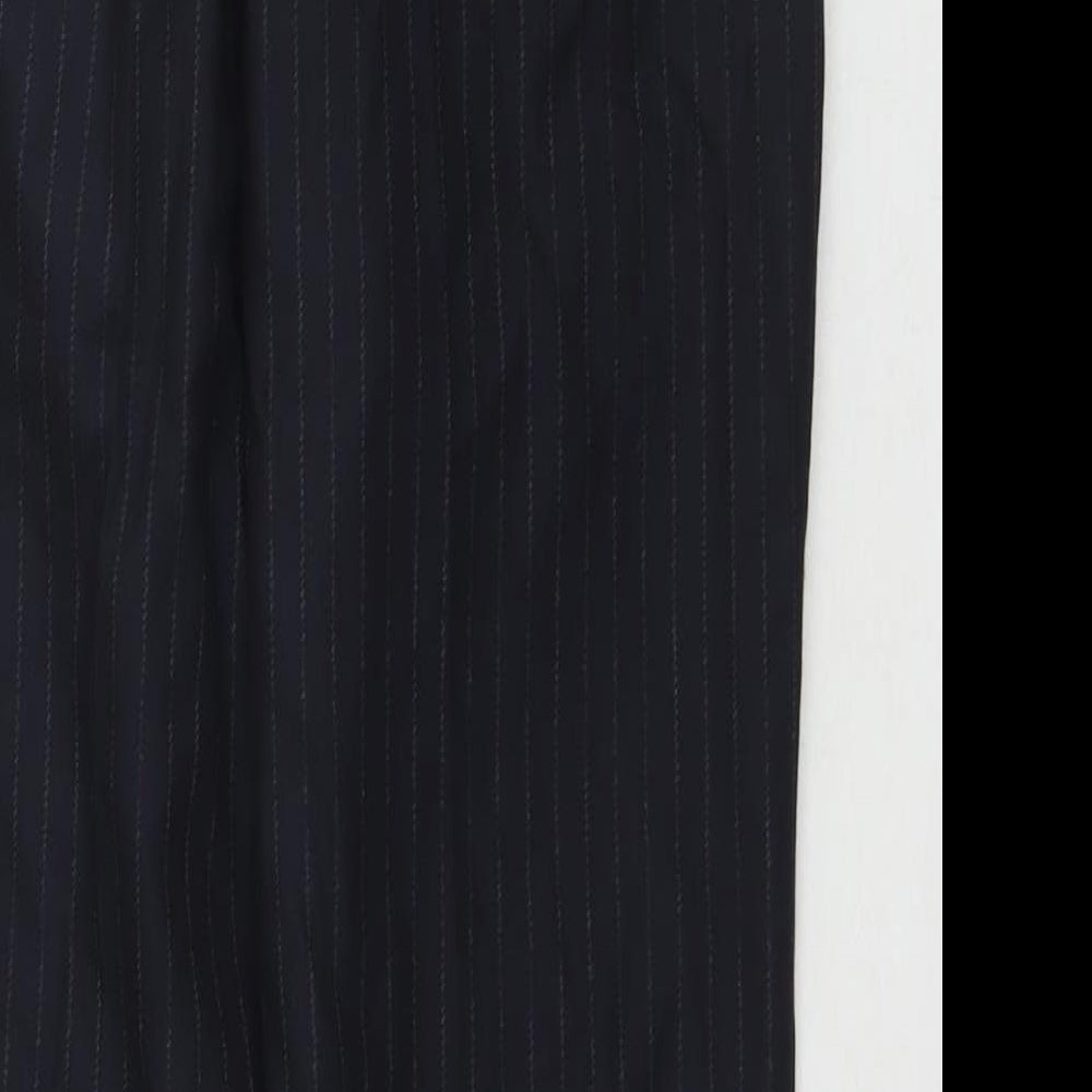 Zara Womens Blue Polyester Trousers Size S L26 in Regular Zip