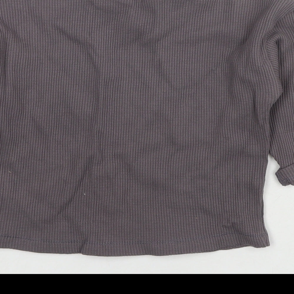 grey Girls Grey Cotton Pullover Sweatshirt Size 12 Years Pullover