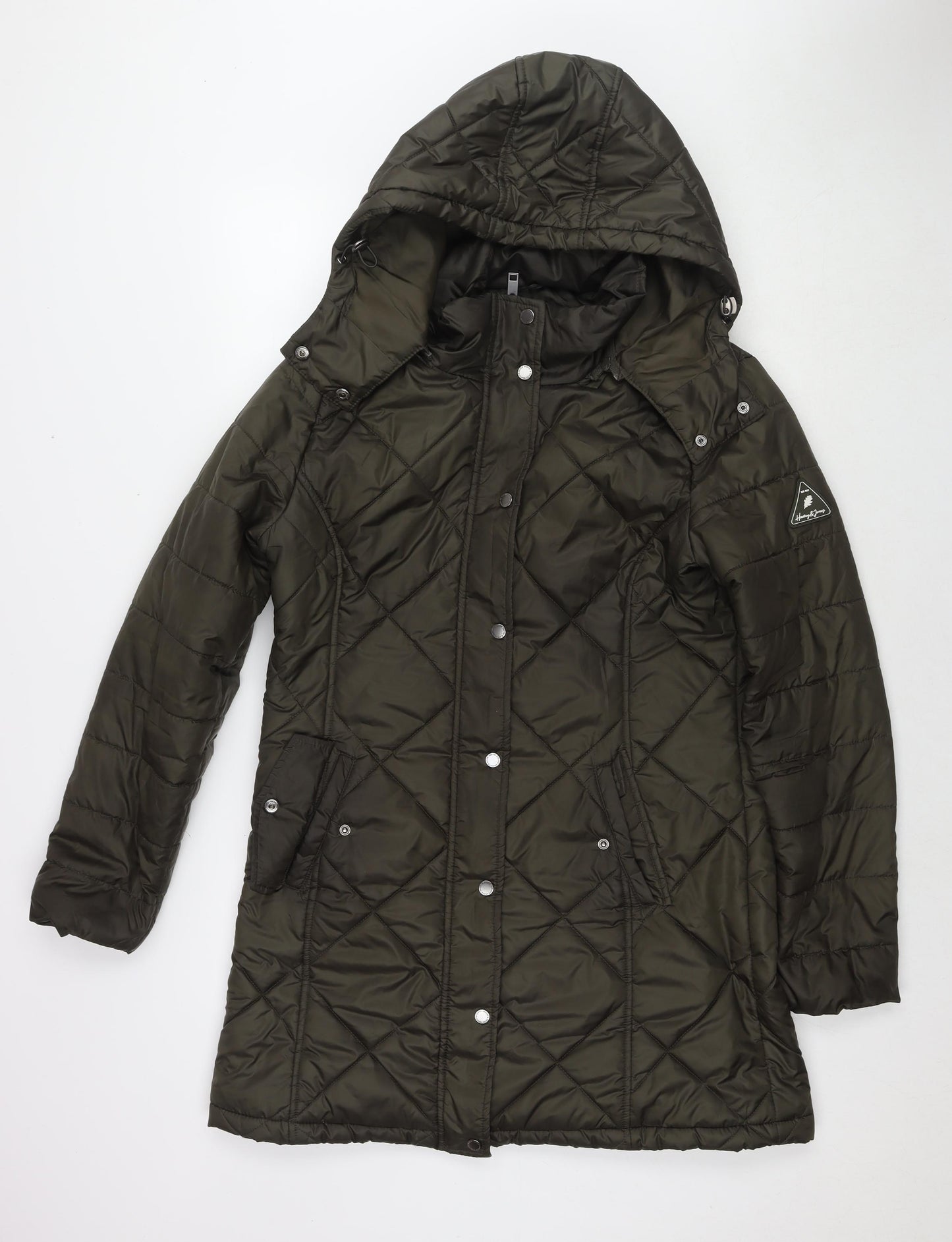 Harvey Jones Womens Green Jacket Size 14 Zip