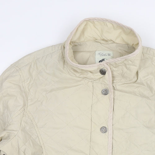 Crew Clothing Womens Beige Quilted Jacket Size 14 Zip
