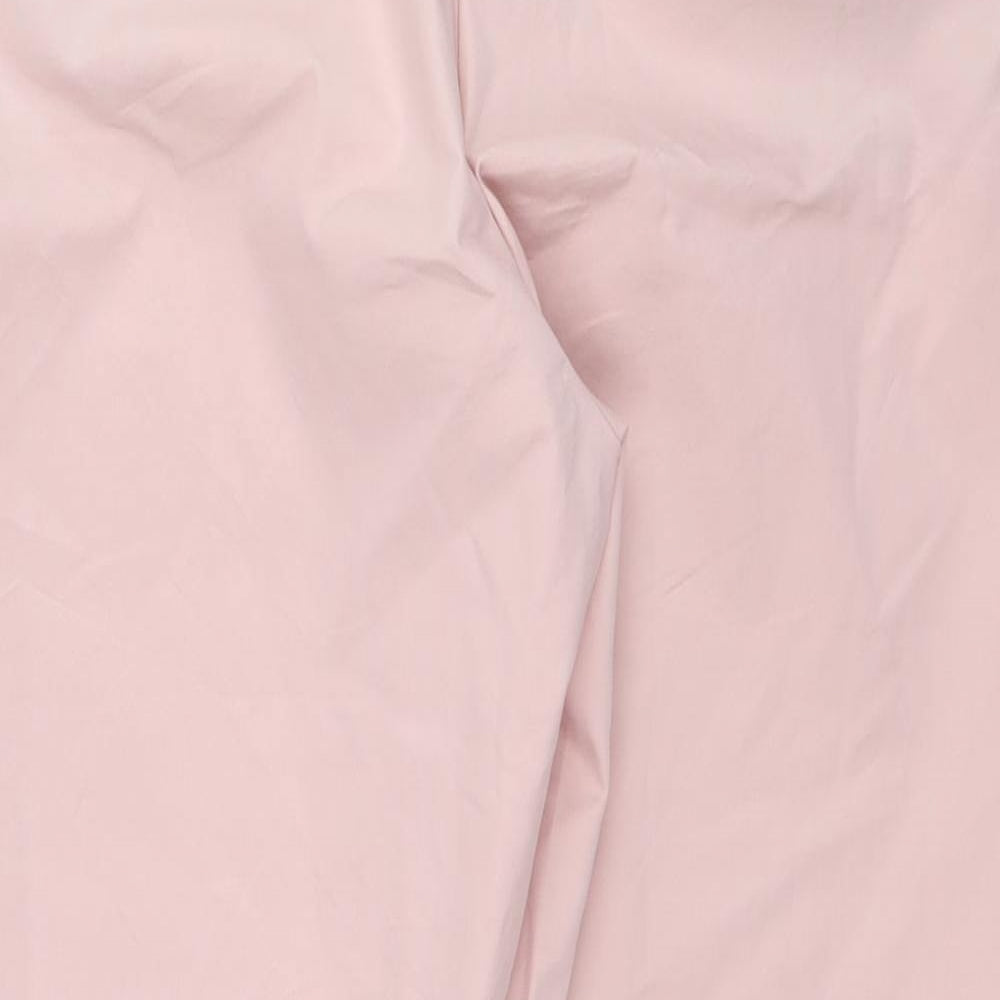 Marks and Spencer Womens Pink Cotton Trousers Size 20 L30 in Regular Zip