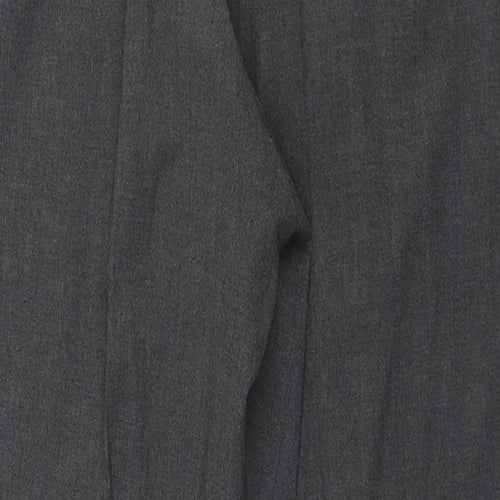 Marks and Spencer Mens Grey Polyester Trousers Size 34 in L29 in Regular Zip