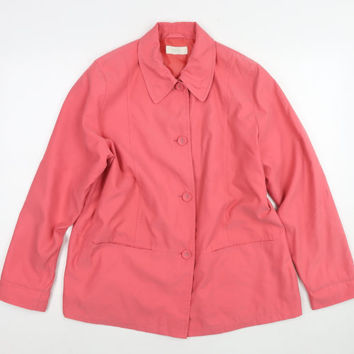 Marks and Spencer Womens Pink Jacket Size 18 Button